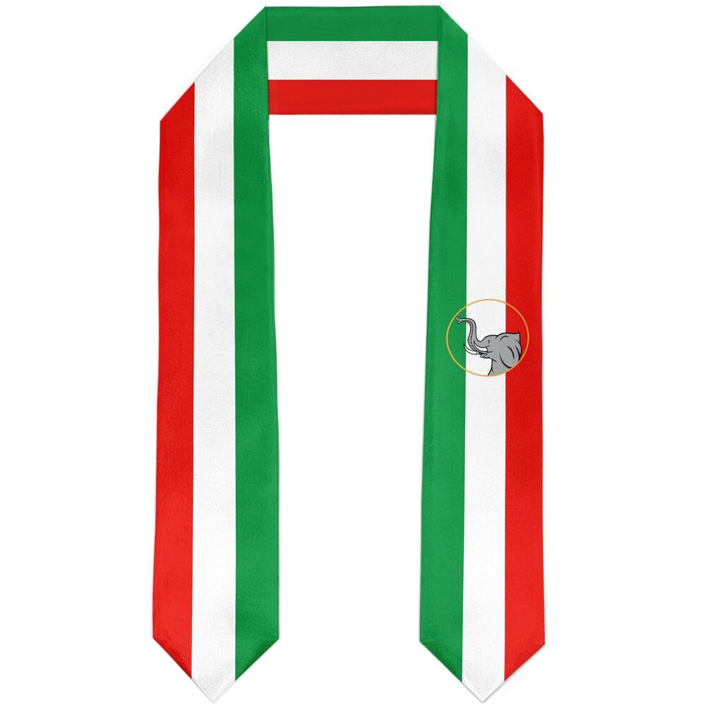 4216 Montagnard Flag Graduation Stole Satin Sash Scarf for Study Aboard